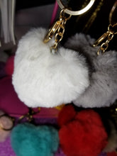 Load image into Gallery viewer, Mini Faux Fur Heart Keychain