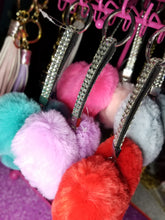 Load image into Gallery viewer, Faux Fur Puffy Heart Keychain