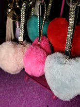 Load image into Gallery viewer, Faux Fur Puffy Heart Keychain