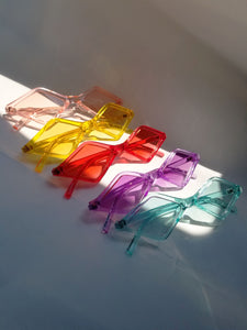 Small Geometric Colorful Plastic Sunglasses - LoveDaniAlexa 