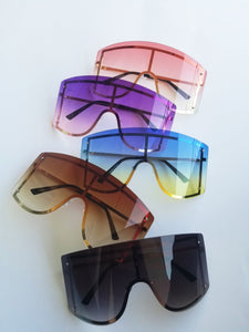 Oversized Retro Shield Sunglasses - LoveDaniAlexa 