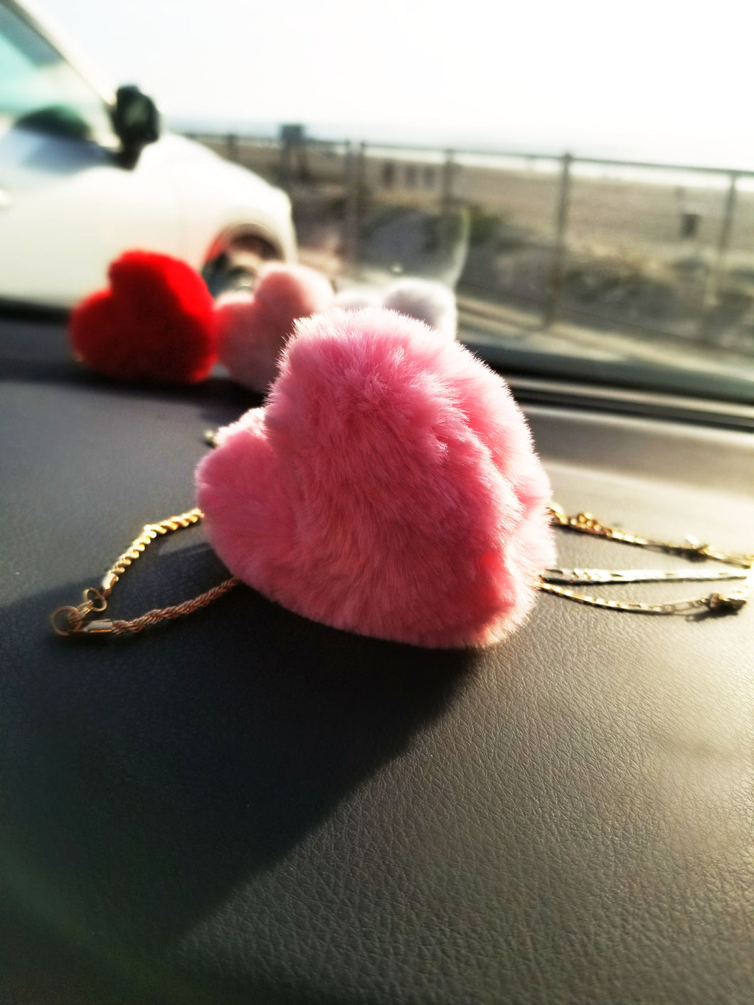 Mini Furry Heart Keychain - LoveDaniAlexa 