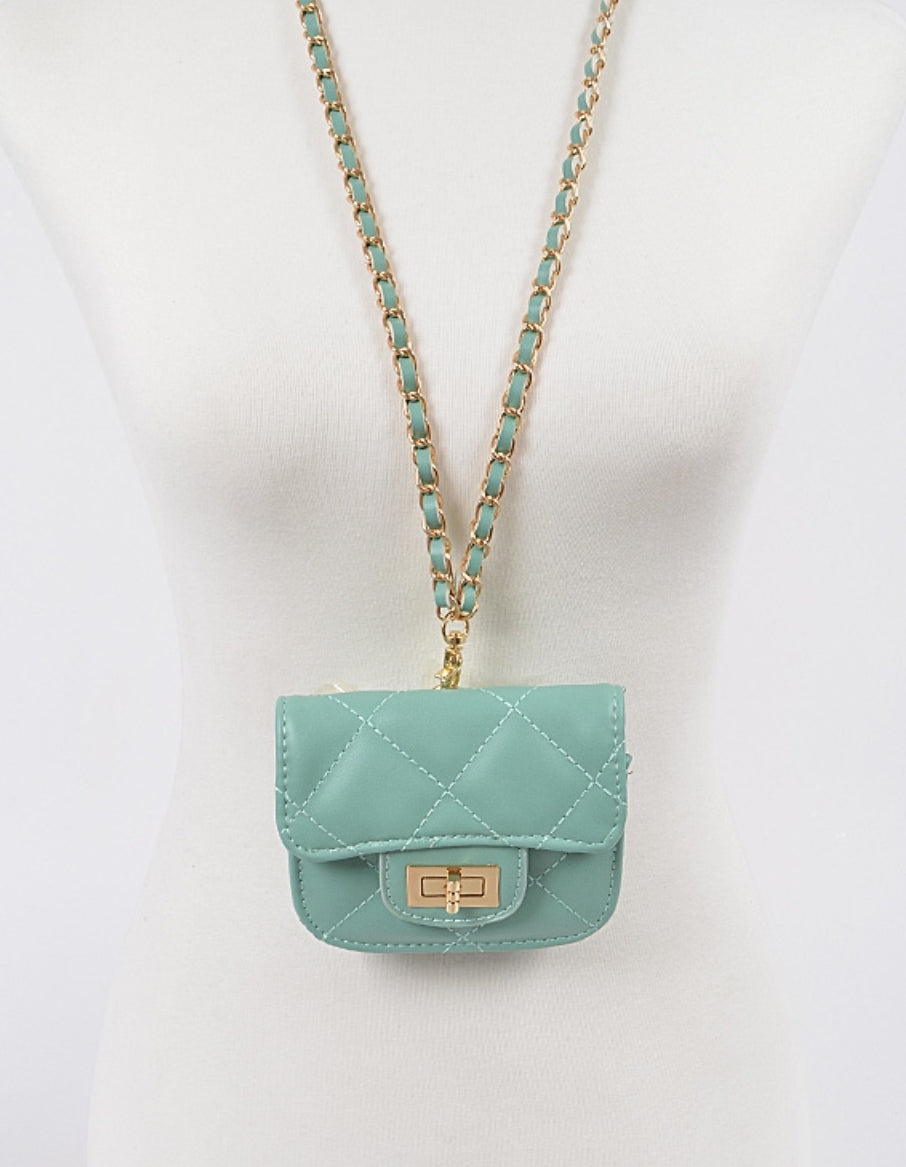 Quilted Mini Necklace Clutch